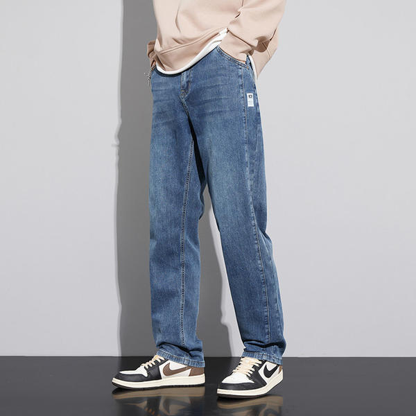 2024新款秋季主推高品质商务大码男士牛仔直筒裤