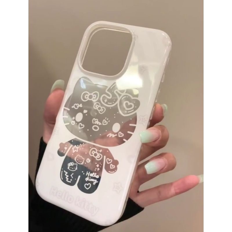 镂空kt猫适用苹果16/15手机壳iphone13pro12女14小米oppo华为vivo