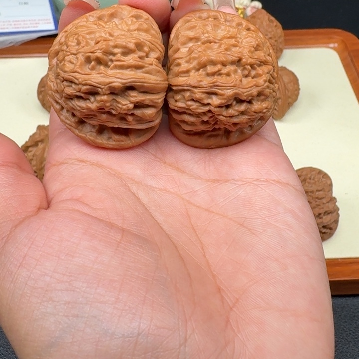 文玩核桃把件白狮子41