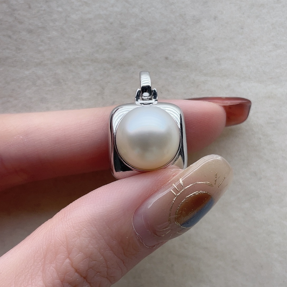 吊坠104银S925镶嵌海水珍珠