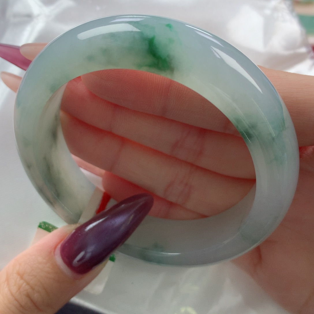 未镶嵌手镯翡翠缅甸天然翡翠A货55.4