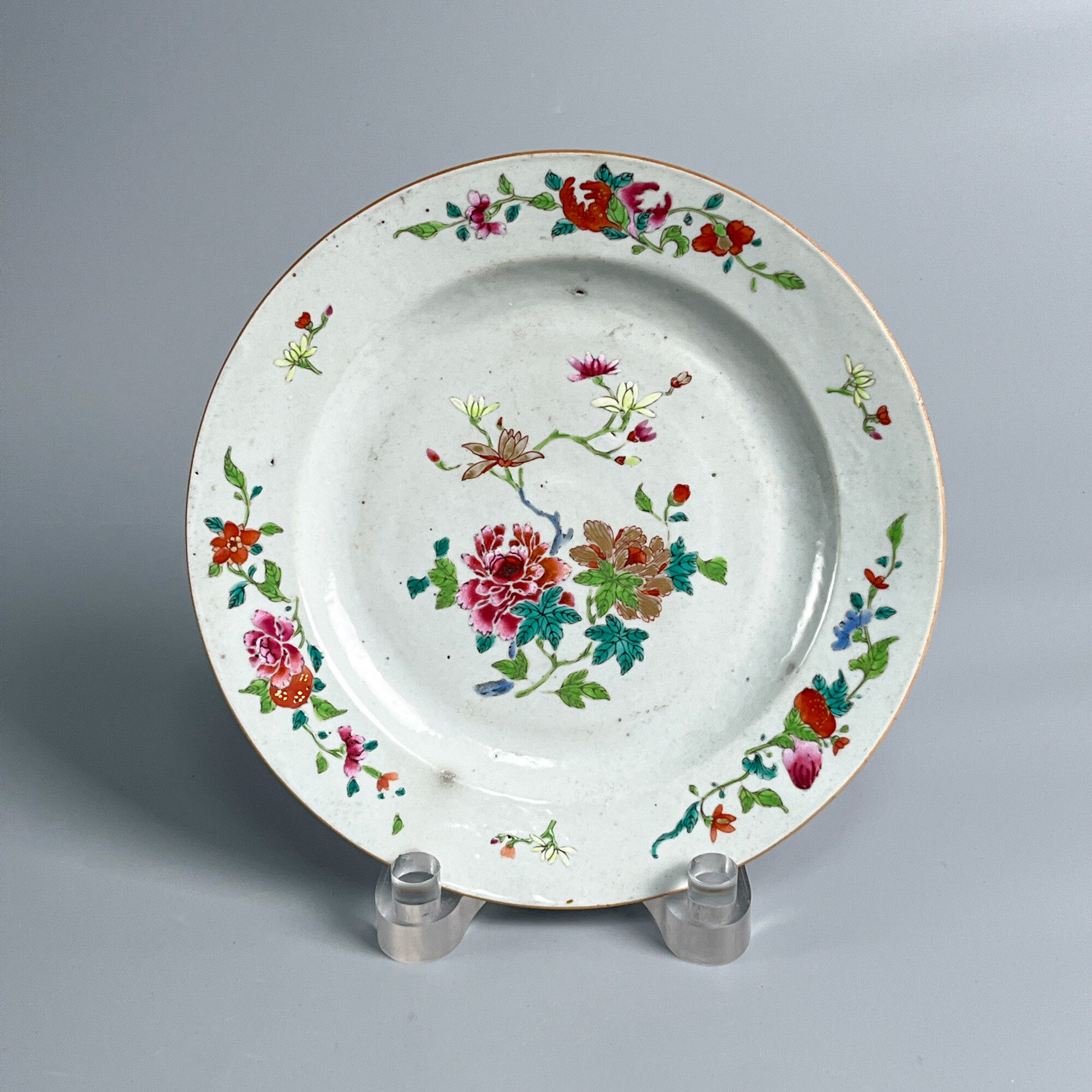 清乾隆 粉彩描金花卉盘3-M2XFY005C08