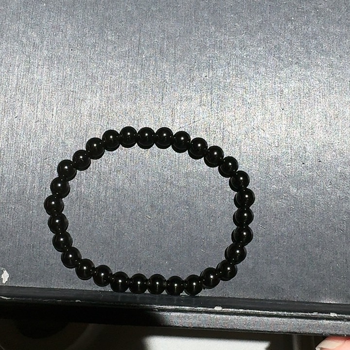 小****黑曜岩未镶嵌手链