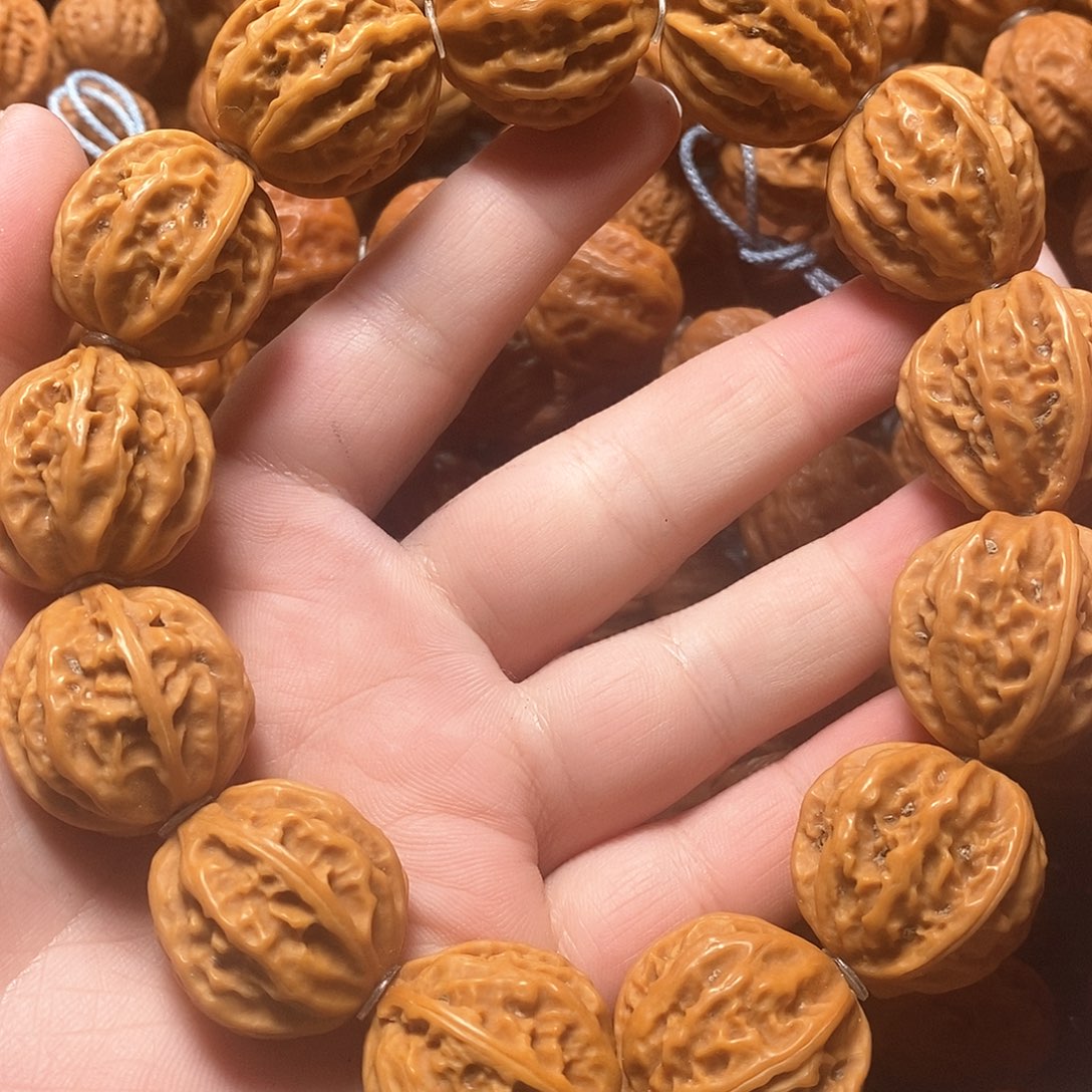 文玩核桃手串粗筋八棱