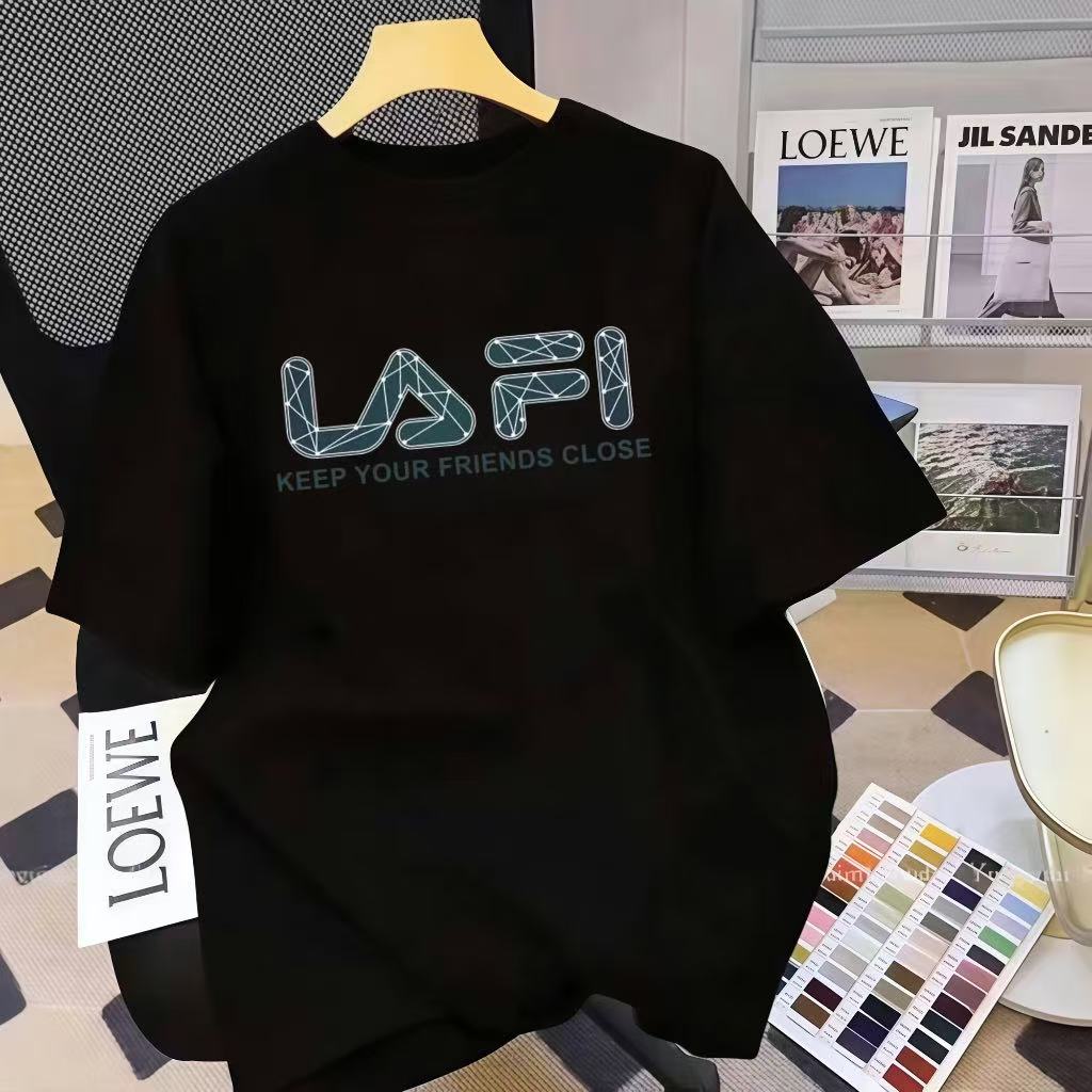 【100％纯棉】专柜品质 2025年新款男女同款情侣纯棉T恤宽松圆领短袖