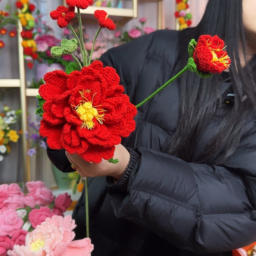 手工钩织设计花束