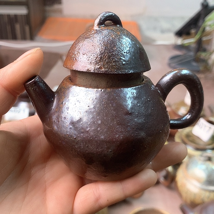 紫砂茶壶纯自然高温无釉裸柴烧