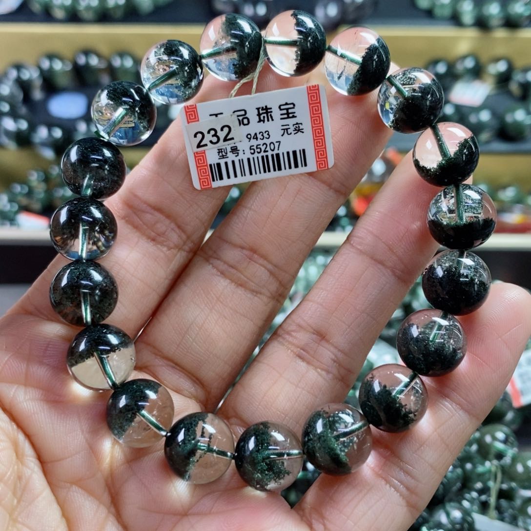 水晶手链未镶嵌绿幽灵手链55207