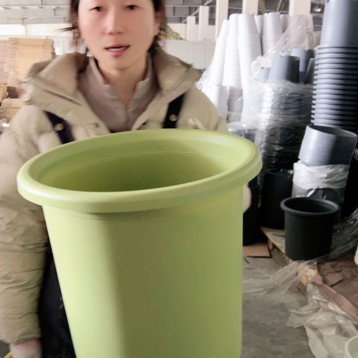 塑料四季盆8#果绿色6个无托