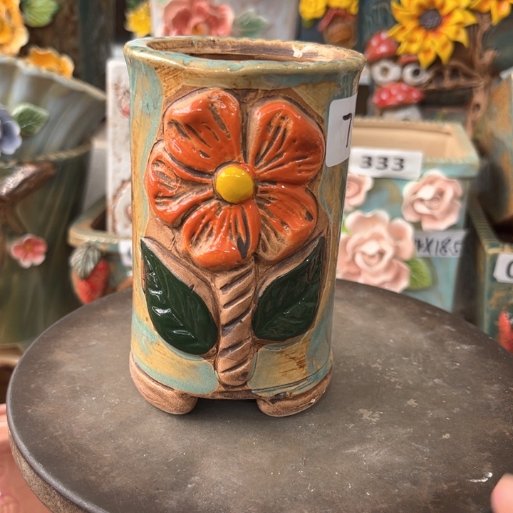 紫砂花盆粗陶材质多肉花盆