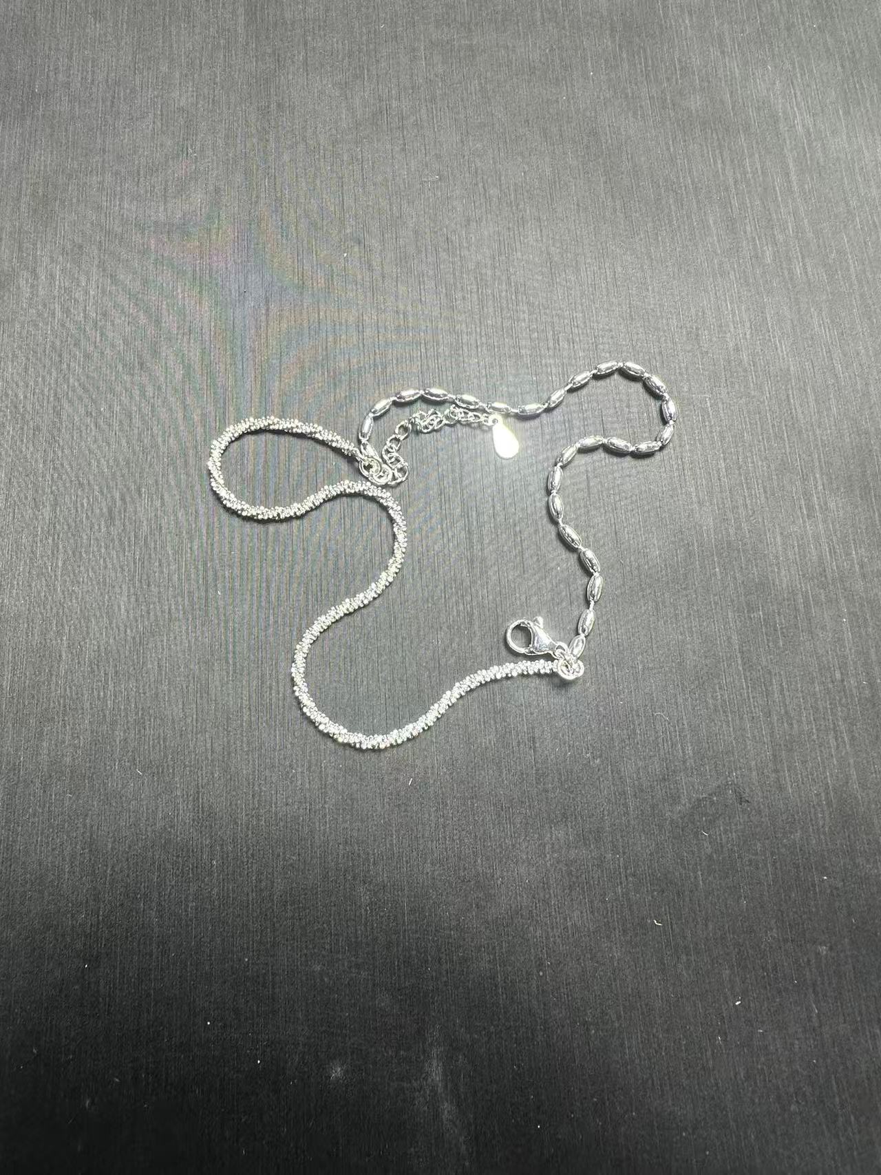 YZ014手链 现代简约精品手链 银色手链无礼盒