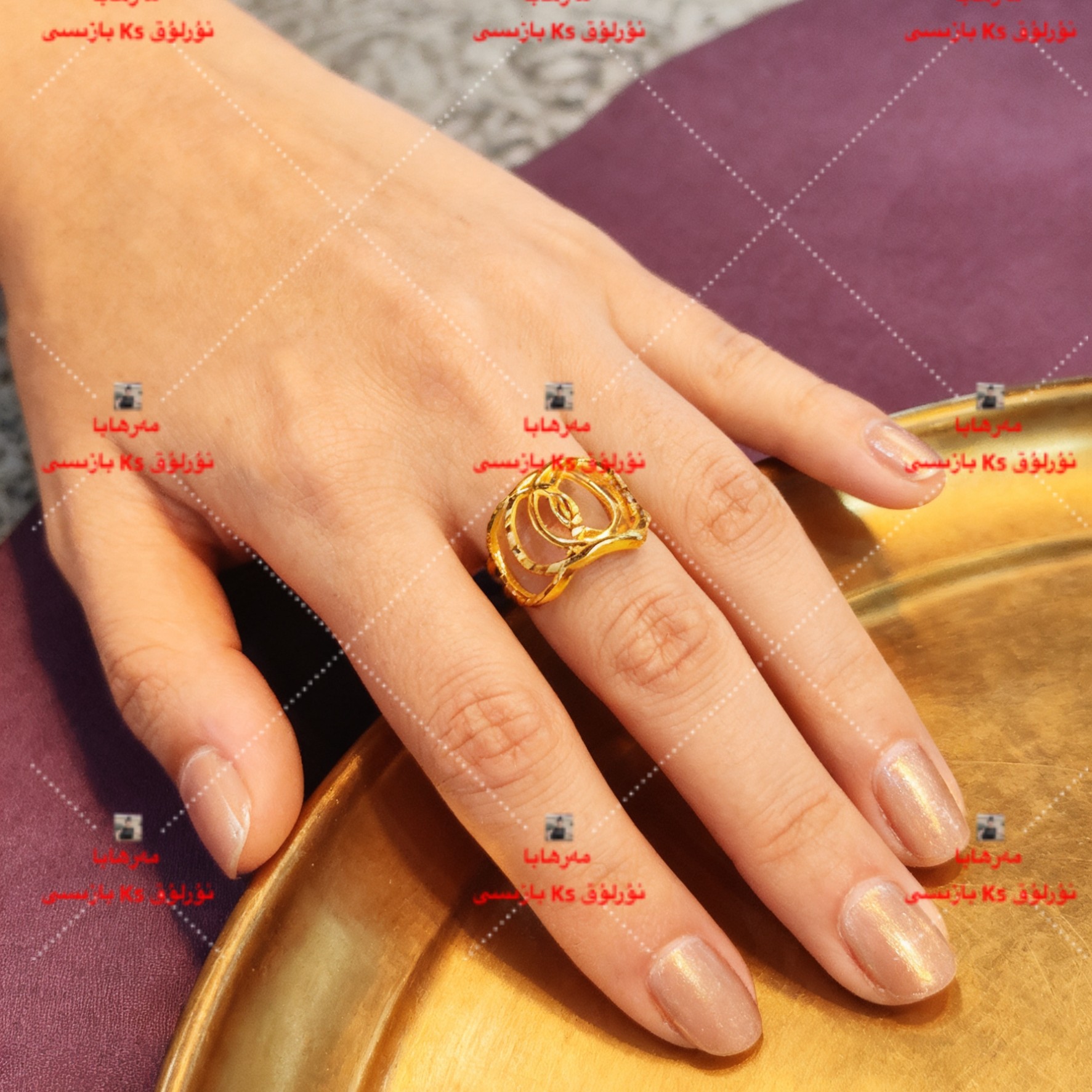 铜合金戒指  KS3048Nurluk 金色戒指民族风轻奢时尚饰品经典