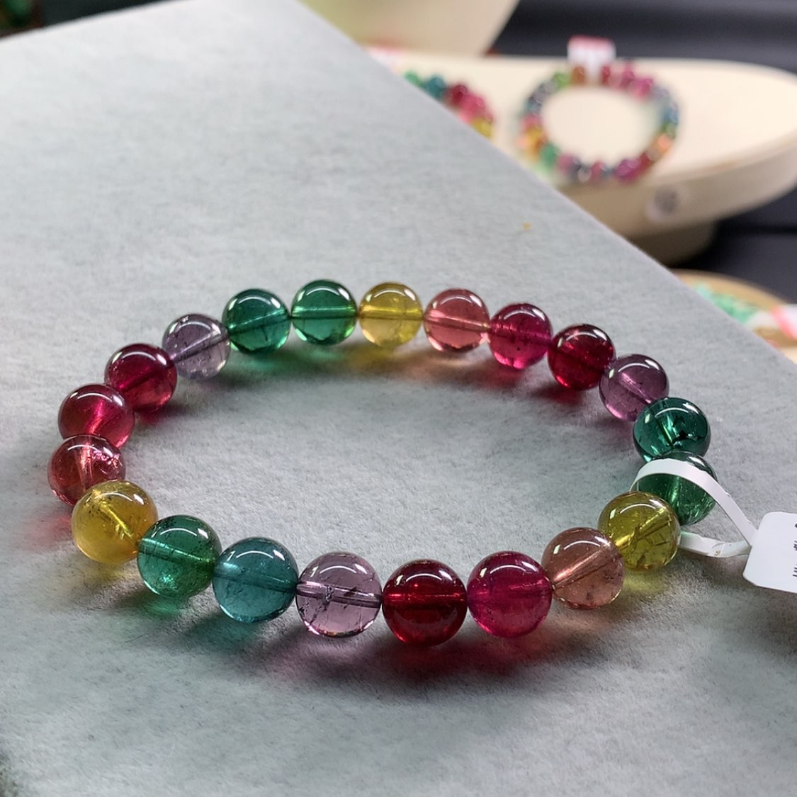 【闪购商品】碧玺手链未镶嵌碧玺艳丽色标单圈8.8