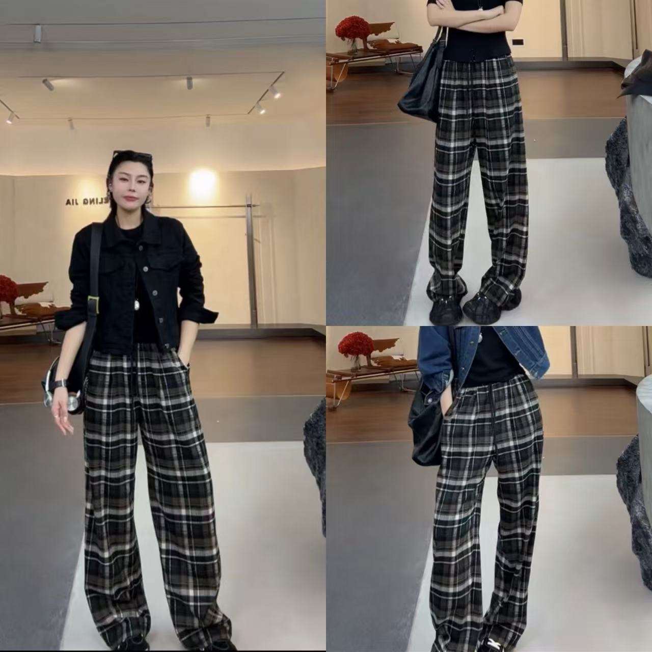 菲林家FL 8818【沙丘裤】 经典百搭格子裤