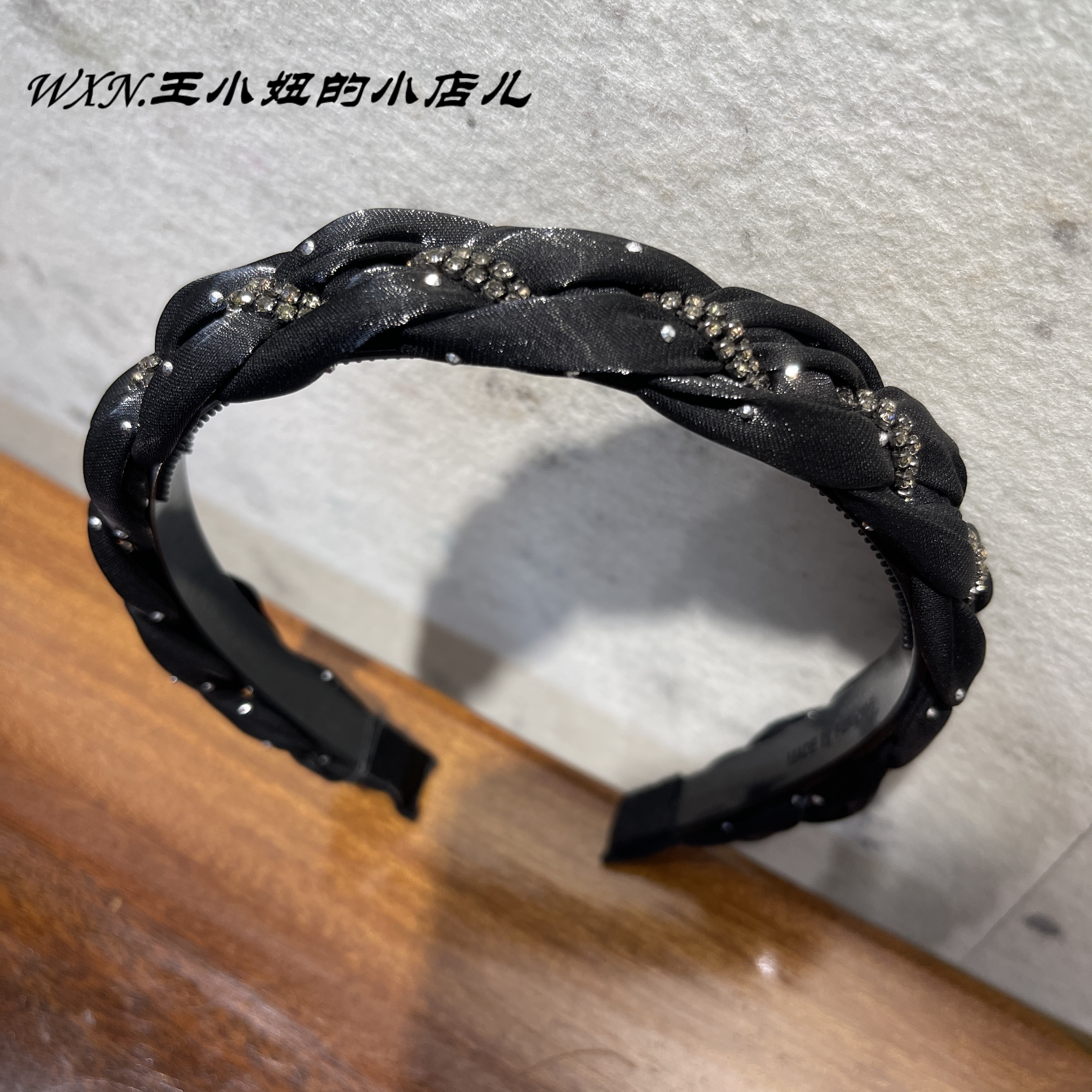 053新款高端精致高颅顶发箍细头箍百搭高级感水钻气质带齿发卡