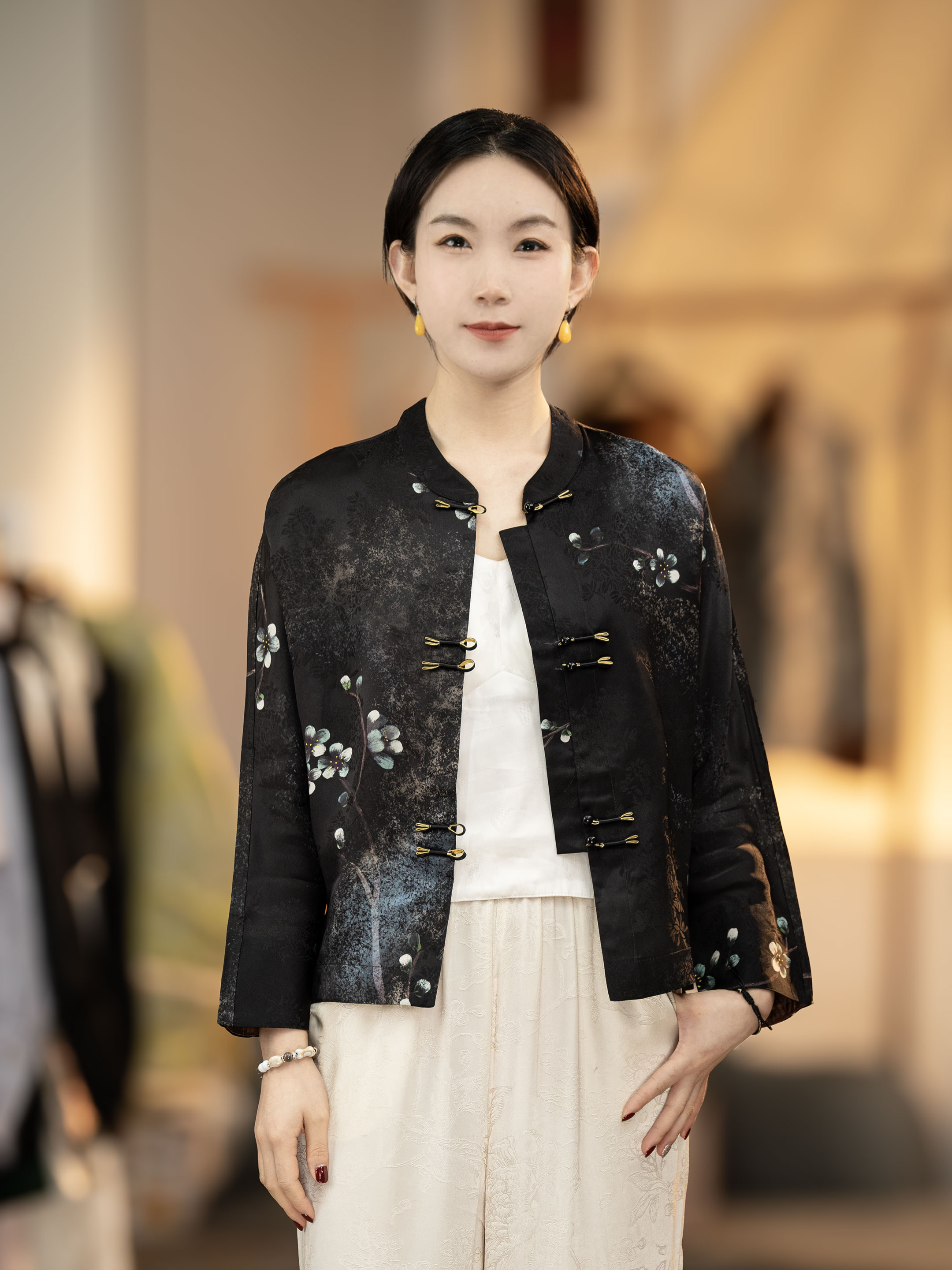 [黑蓝樱花]新款国风新中式外套3037