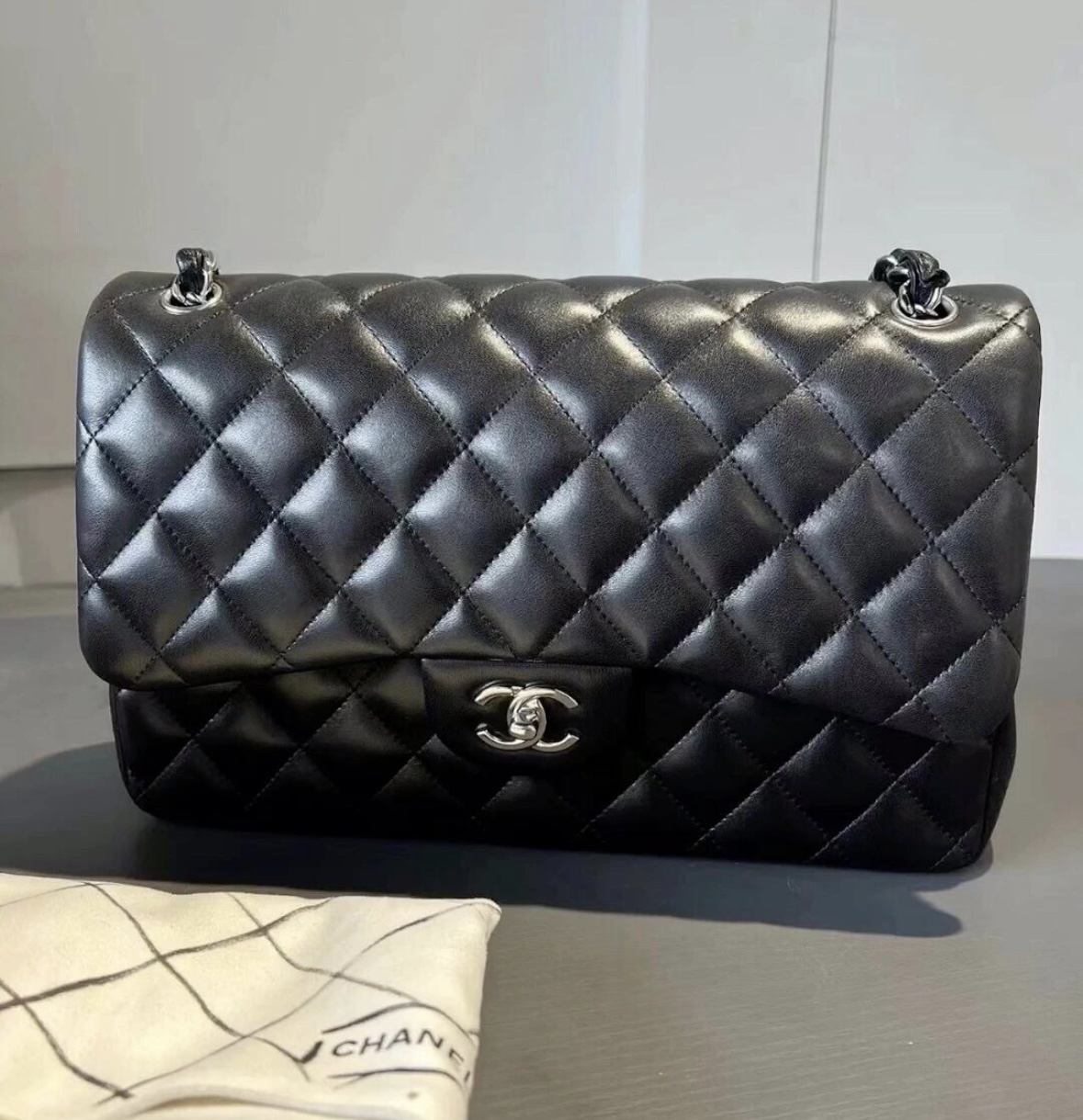 95新 Chanel/香奈儿 98新 奢总管/jumbo包/镭射16开
