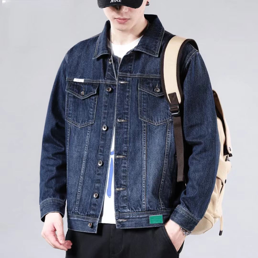 冬季男夹克男士秋冬修身牛仔外套韩版牛仔男士水洗
