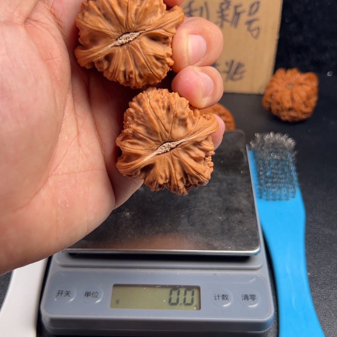 吊坠文玩核桃白狮子蓟县果44，46克