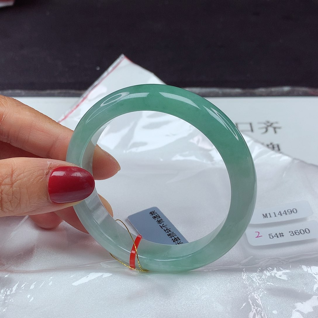 翡翠手镯未镶嵌54圈4490