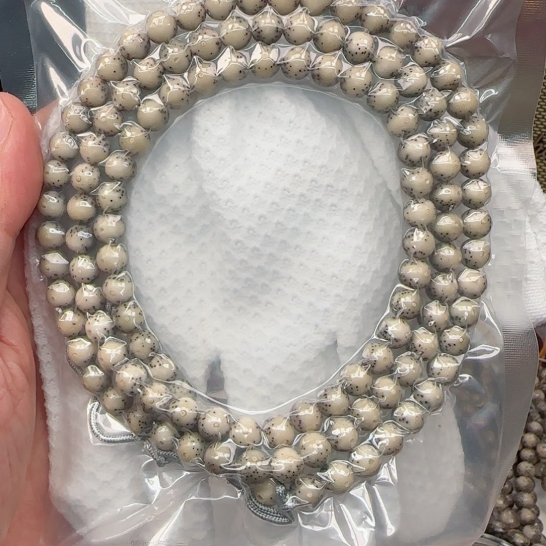 星月菩提手串通体留白月朗星稀同枝果108-8mm圆