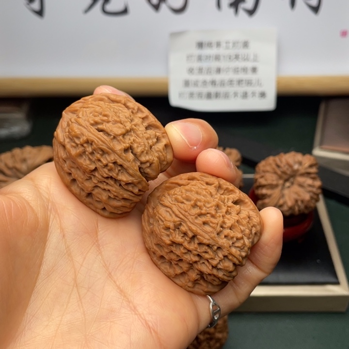 文玩核桃吊坠38吃拉丝凹底高炮