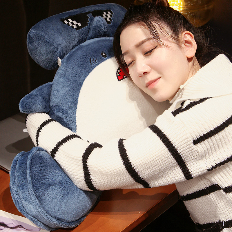 鲨鱼学生宿舍床上靠枕抱枕床头靠垫软包看书玩手机靠背垫护腰枕头