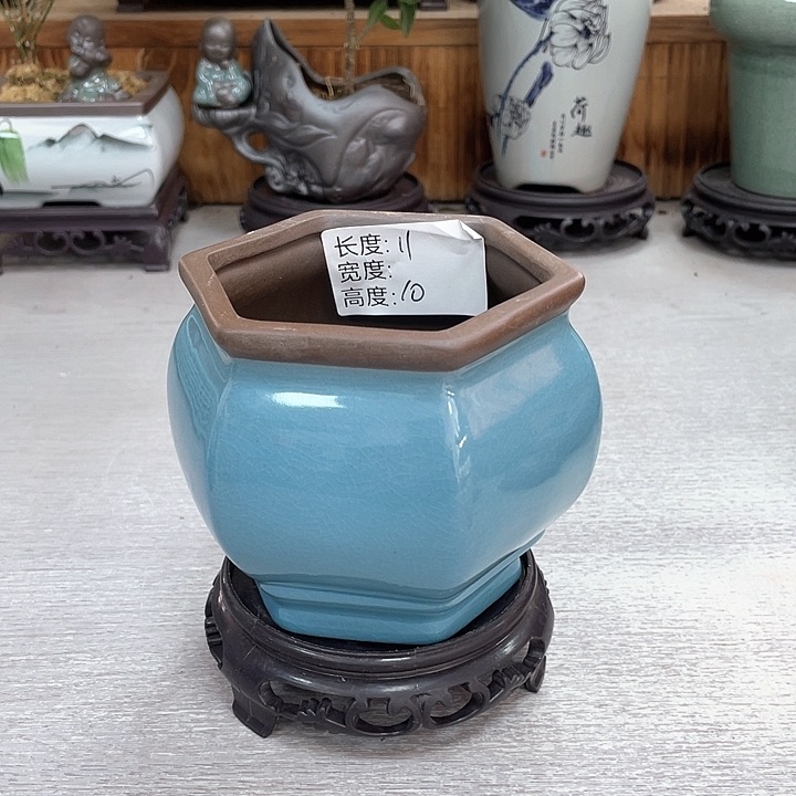 双12狂欢紫砂陶瓷花盆直播抢购
