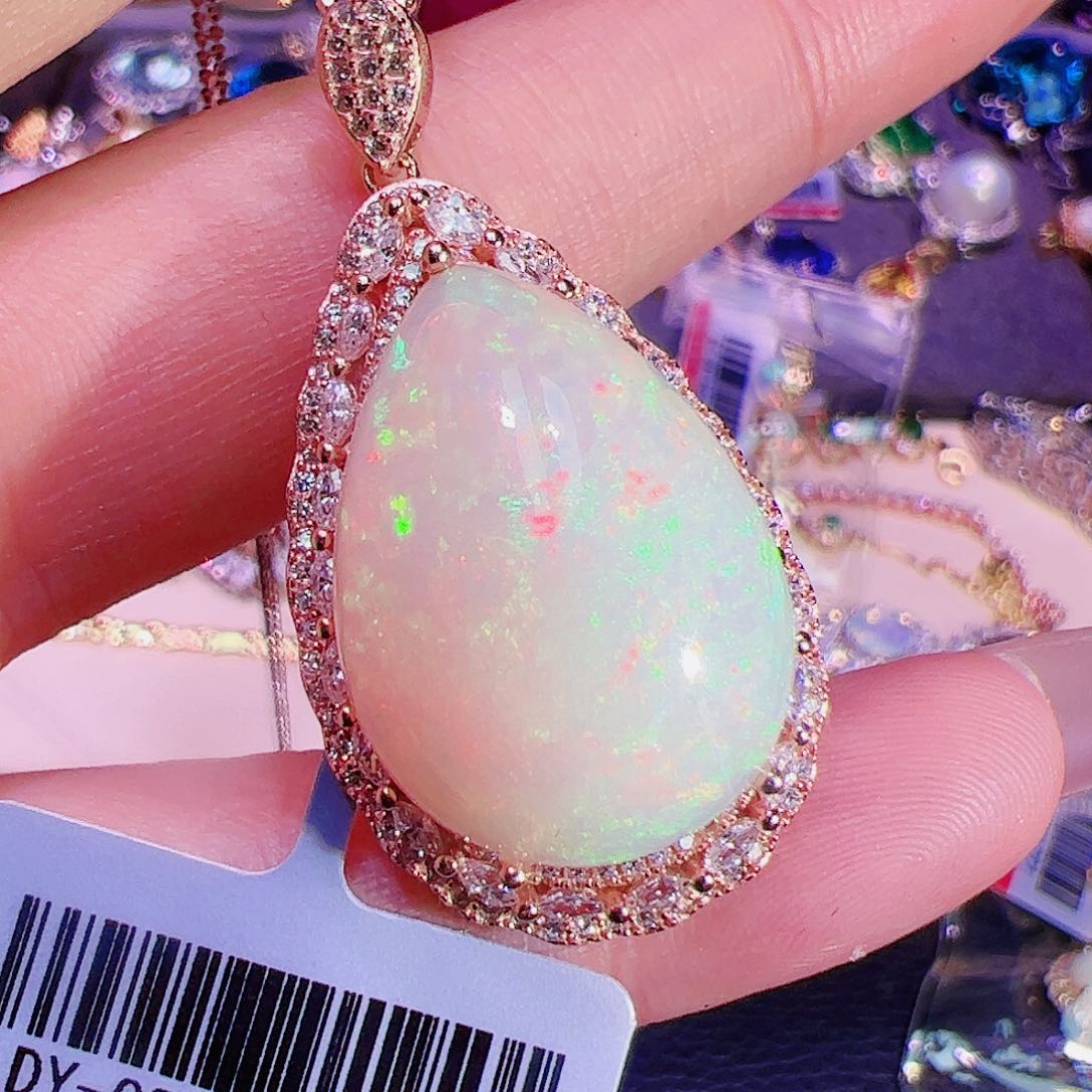 欧泊欧泊吊坠银S925镶嵌