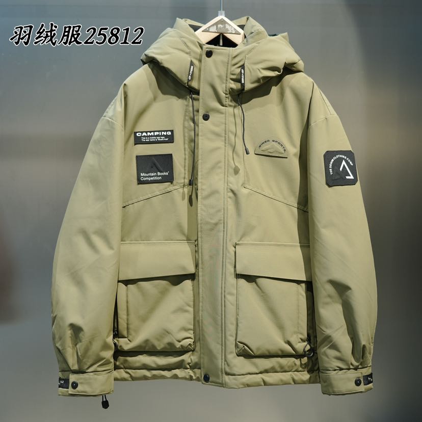 秋冬爆款工装机能风连帽保暖潮流羽绒服-25912