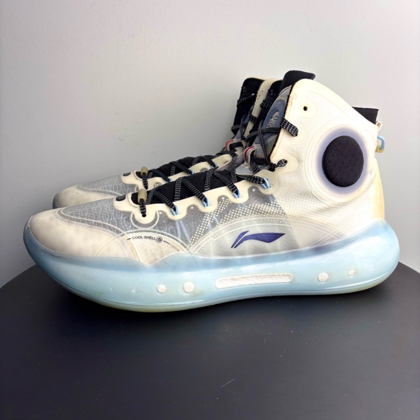 95新 LI-NING/李宁 46码 驭帅14䨻 冰蓝 中古篮球鞋（氧化