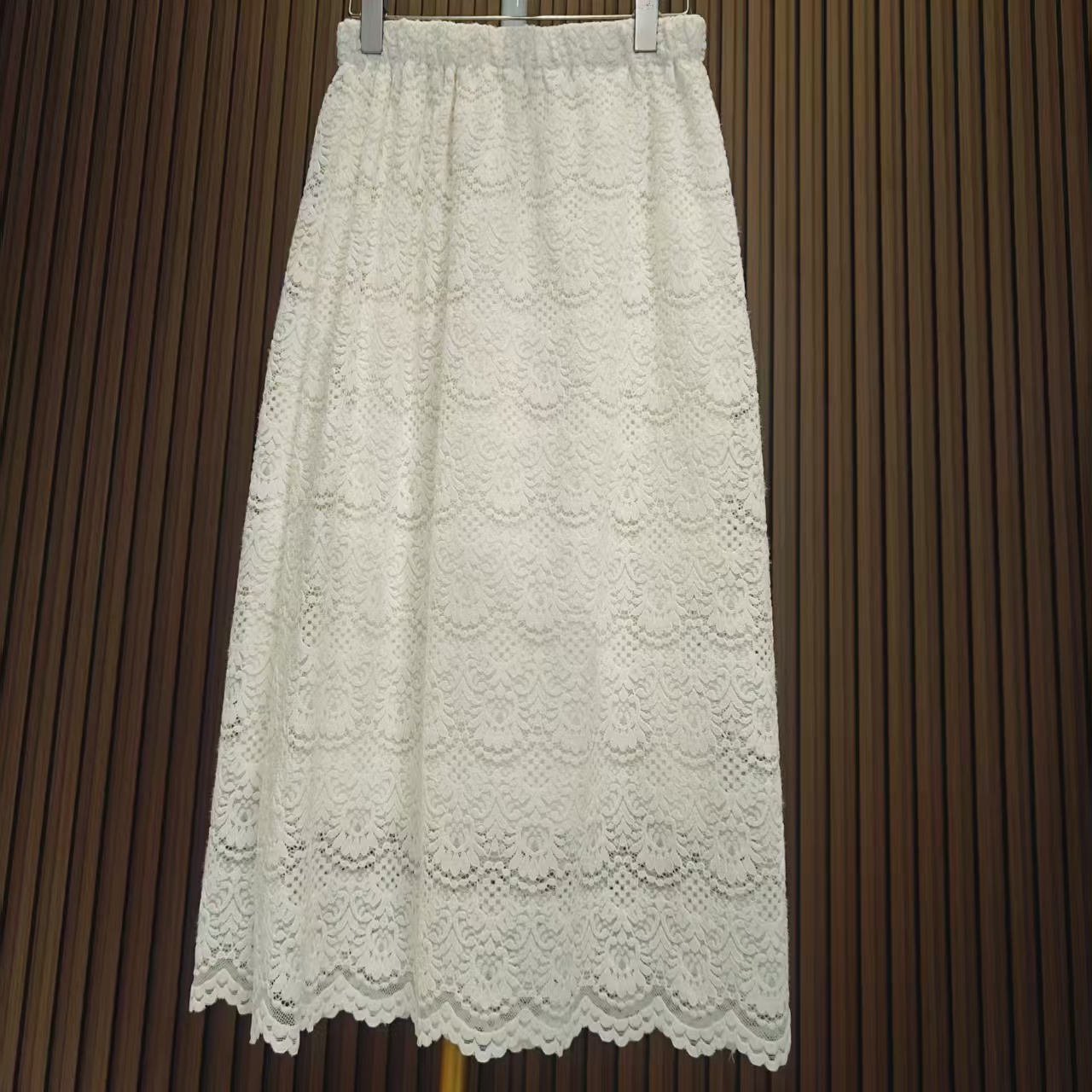 Nino 设计感法式针织蕾丝花边半身裙女秋冬中长款裙子N8ZY1519