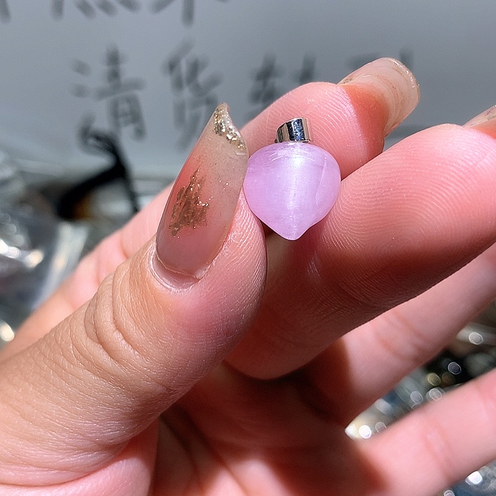 水晶吊坠银S925镶嵌水晶
