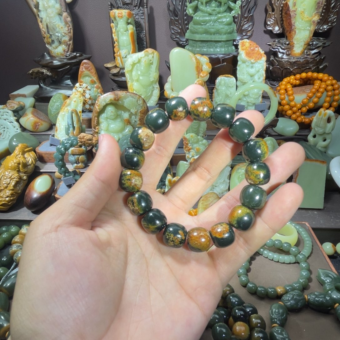 透闪石质玉手串 未镶嵌