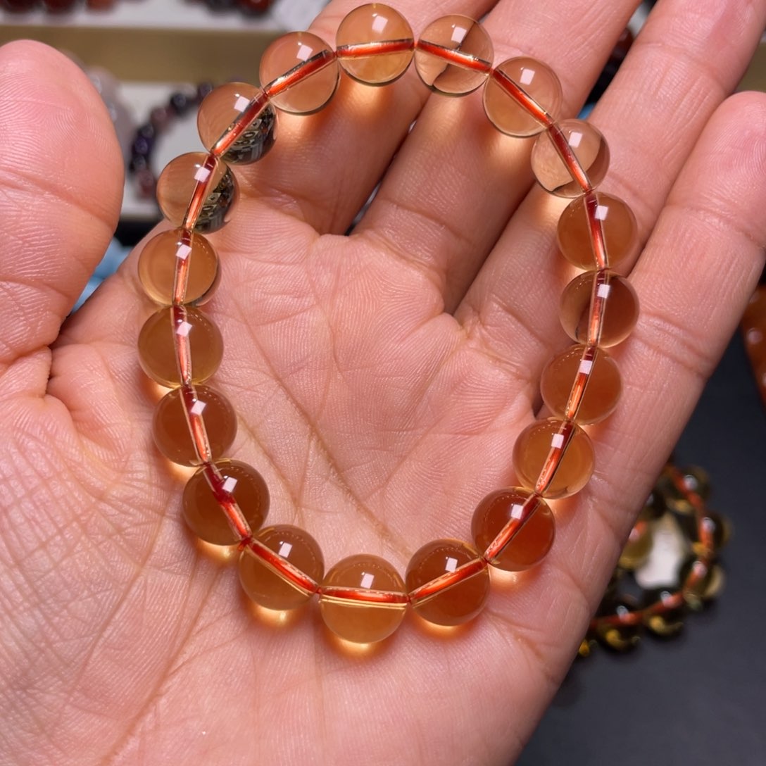 水晶手链未镶嵌k****^巴西黄水晶