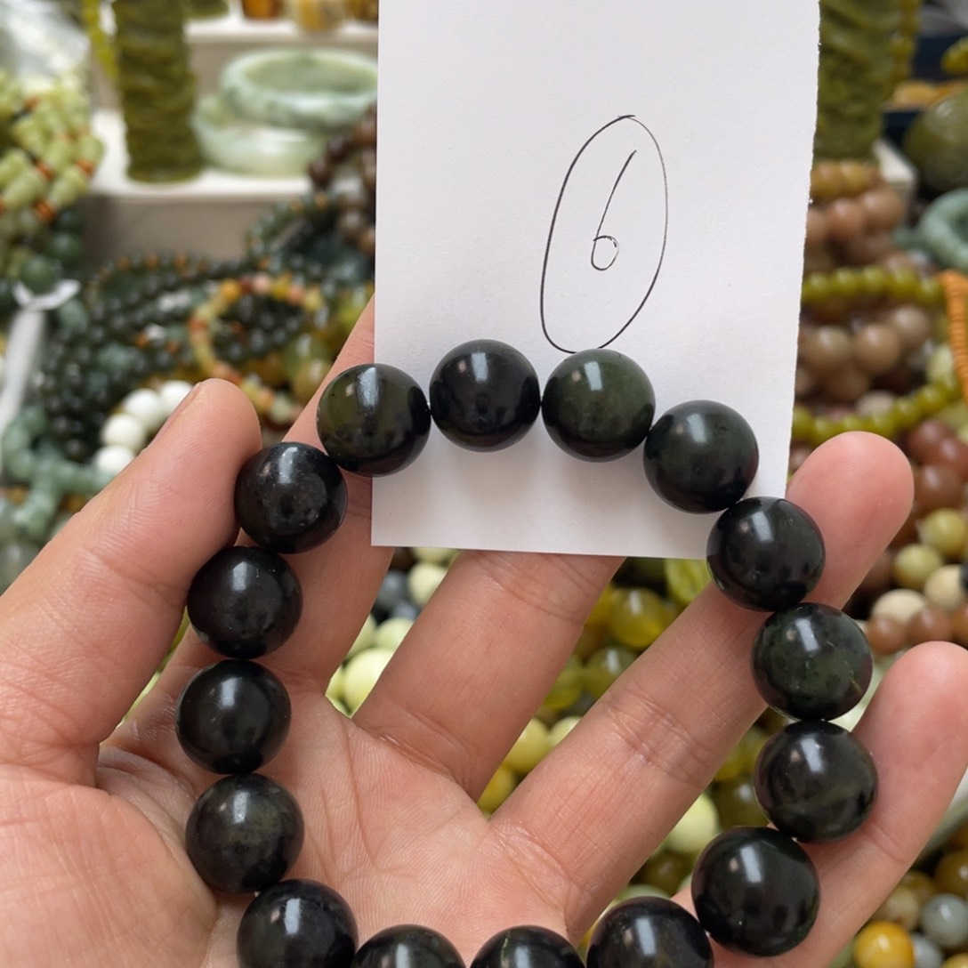 蛇纹石玉手链未镶嵌