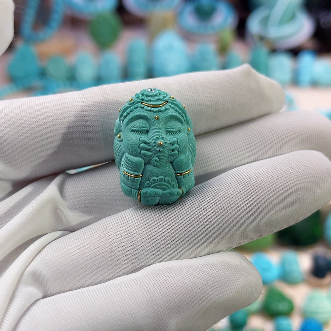 绿松石珠宝奇石未镶嵌