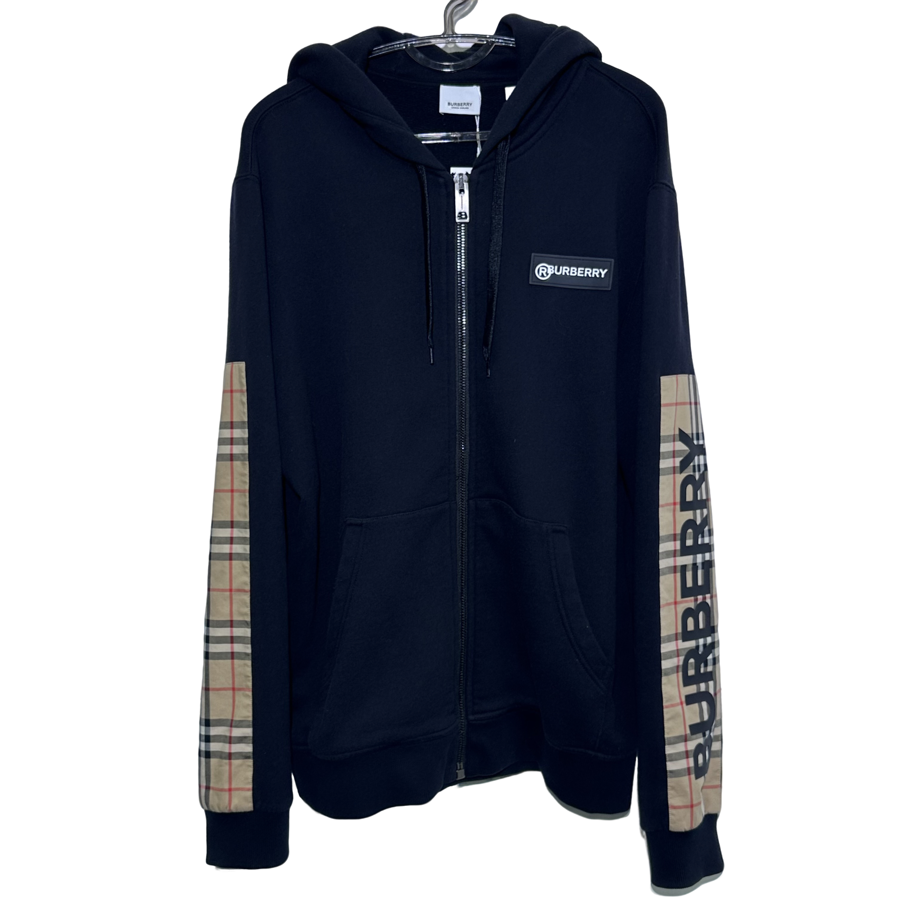 未使用 BURBERRY/博柏利 M码 经典logo黑色外套 1068