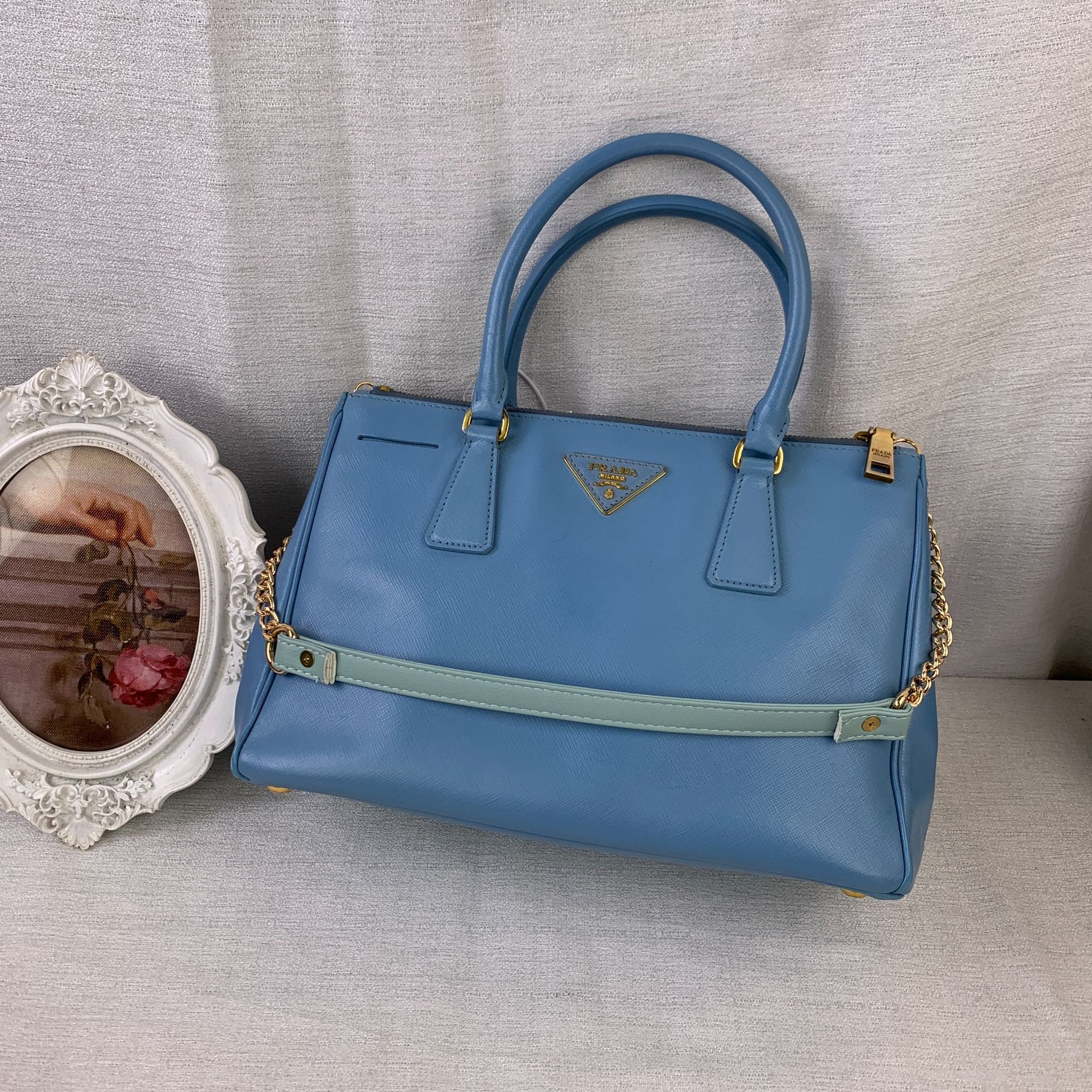 95新 Prada/普拉达 30天蓝色杀手包/EE12924002/4002