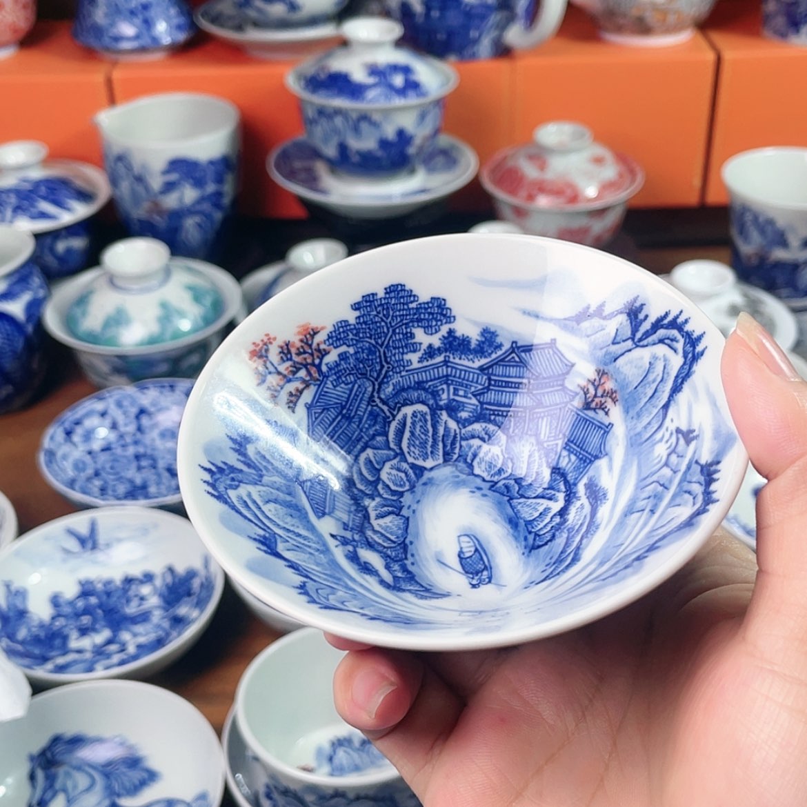 【闪购商品】杯任*炜全手工手绘景德镇