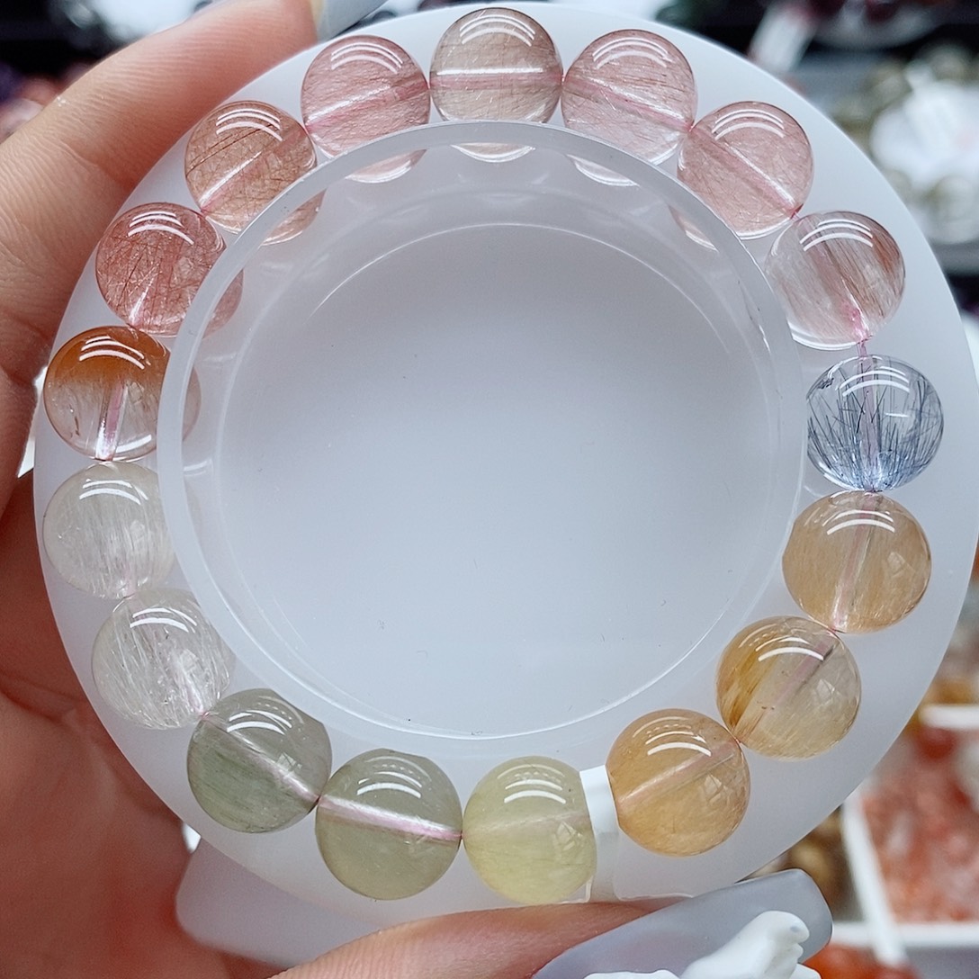 未镶嵌手链水晶兔毛