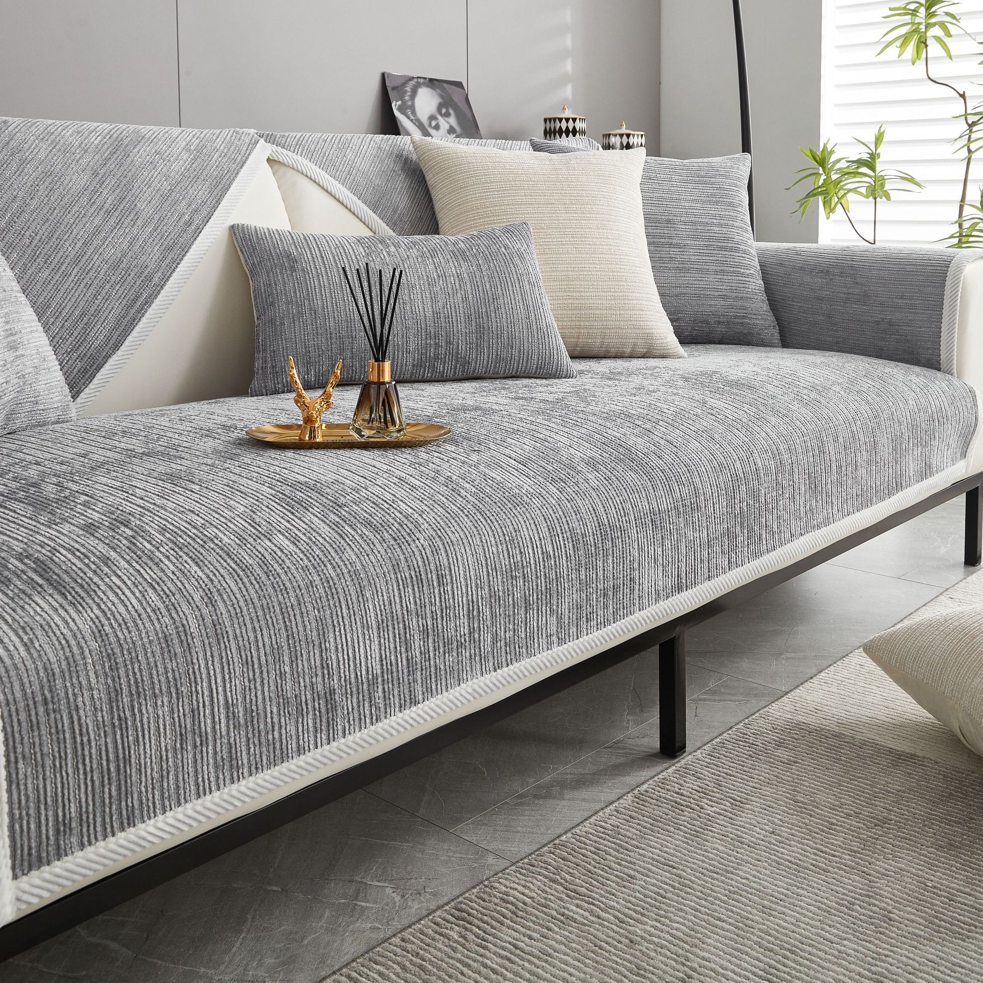 【工厂处理款】蔓誉臻心换真心非孤品工厂现裁高品雪尼尔沙发垫