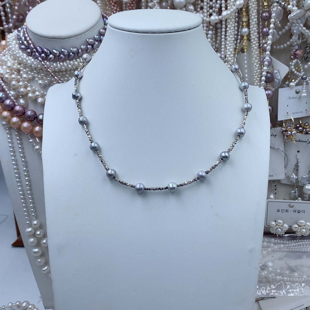 耳饰淡水珍珠银S925镶嵌