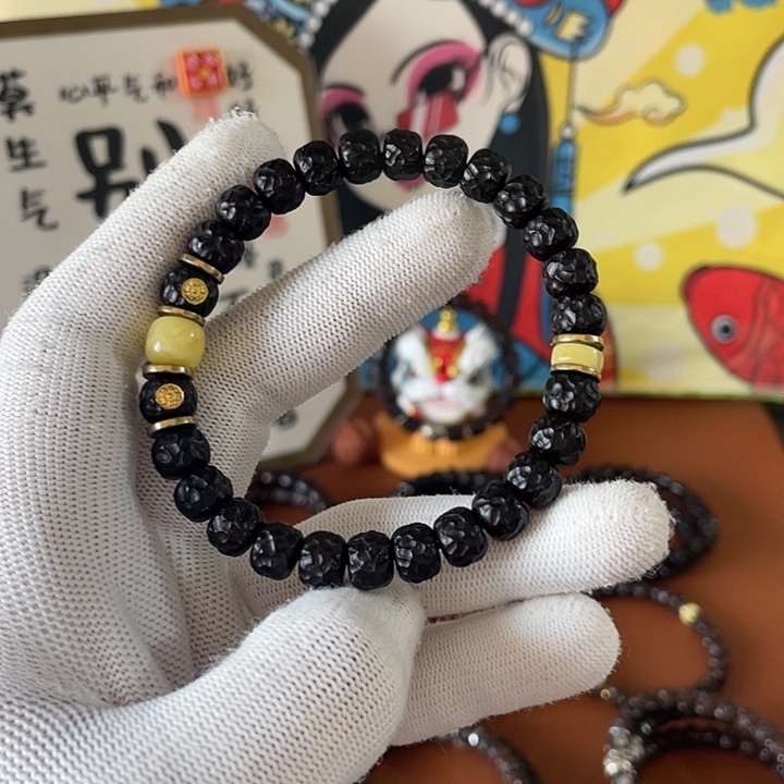 椰蒂手串碳****¥97黑金无相双腊