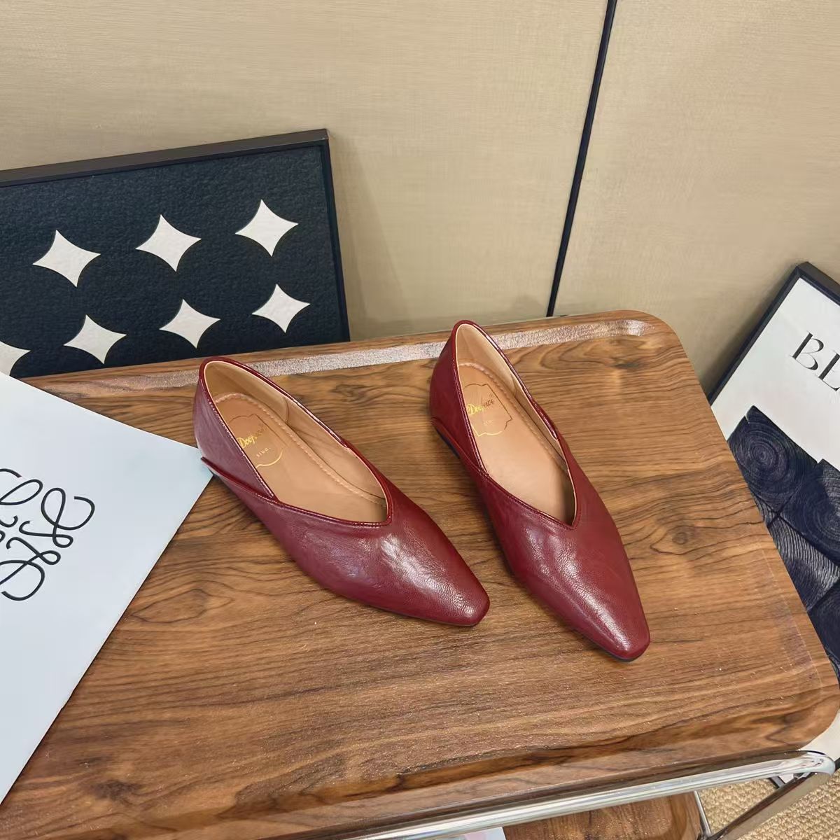 红50001真皮法式温柔奶奶鞋女2025春秋新款软底软面复古简约单鞋