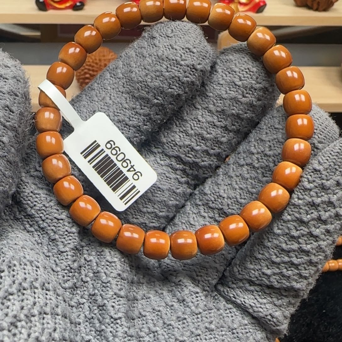 橄榄核手串老挝单圈三花无白7.3福利