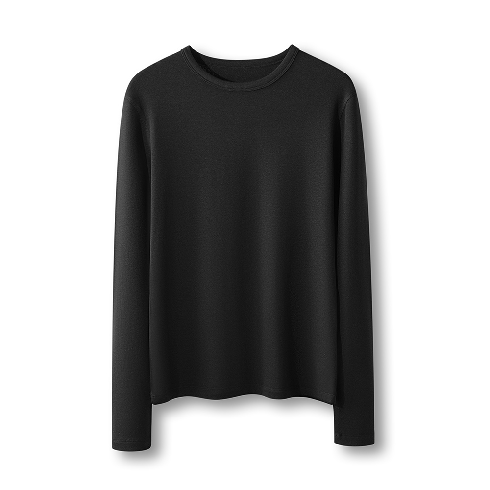 2025新款精纺羊绒衫女圆领长袖修身显瘦内搭打底衫上衣针织毛衣