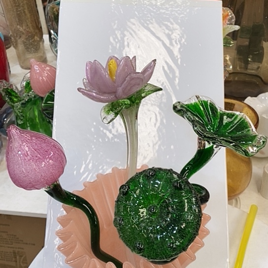 琉璃高度45厘米夜光琉璃荷花