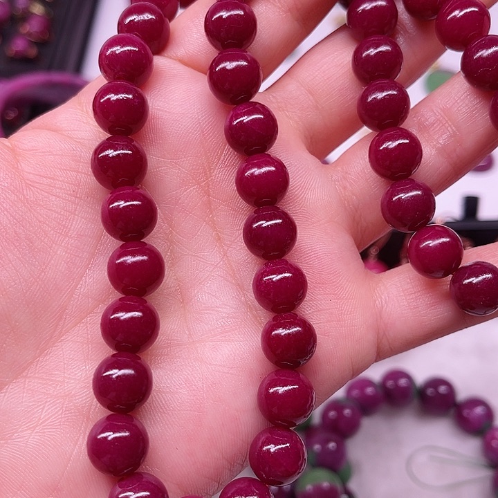 红宝石项链银S925镶嵌