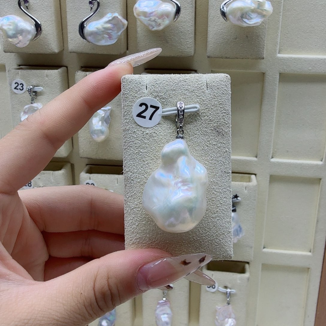 项链淡水珍珠合金